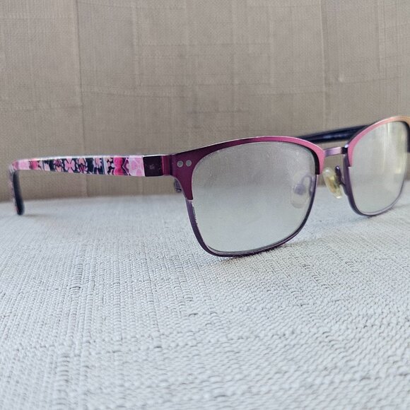 Vera Bradley Women Eyeglasses Frame Burgundy Tone Glasses Eye Wear 47[]16 125 - Picture 3 of 14